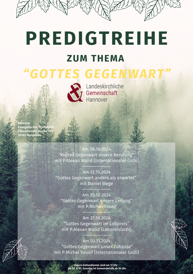 Predigtreihe: Gottes Gegenwart